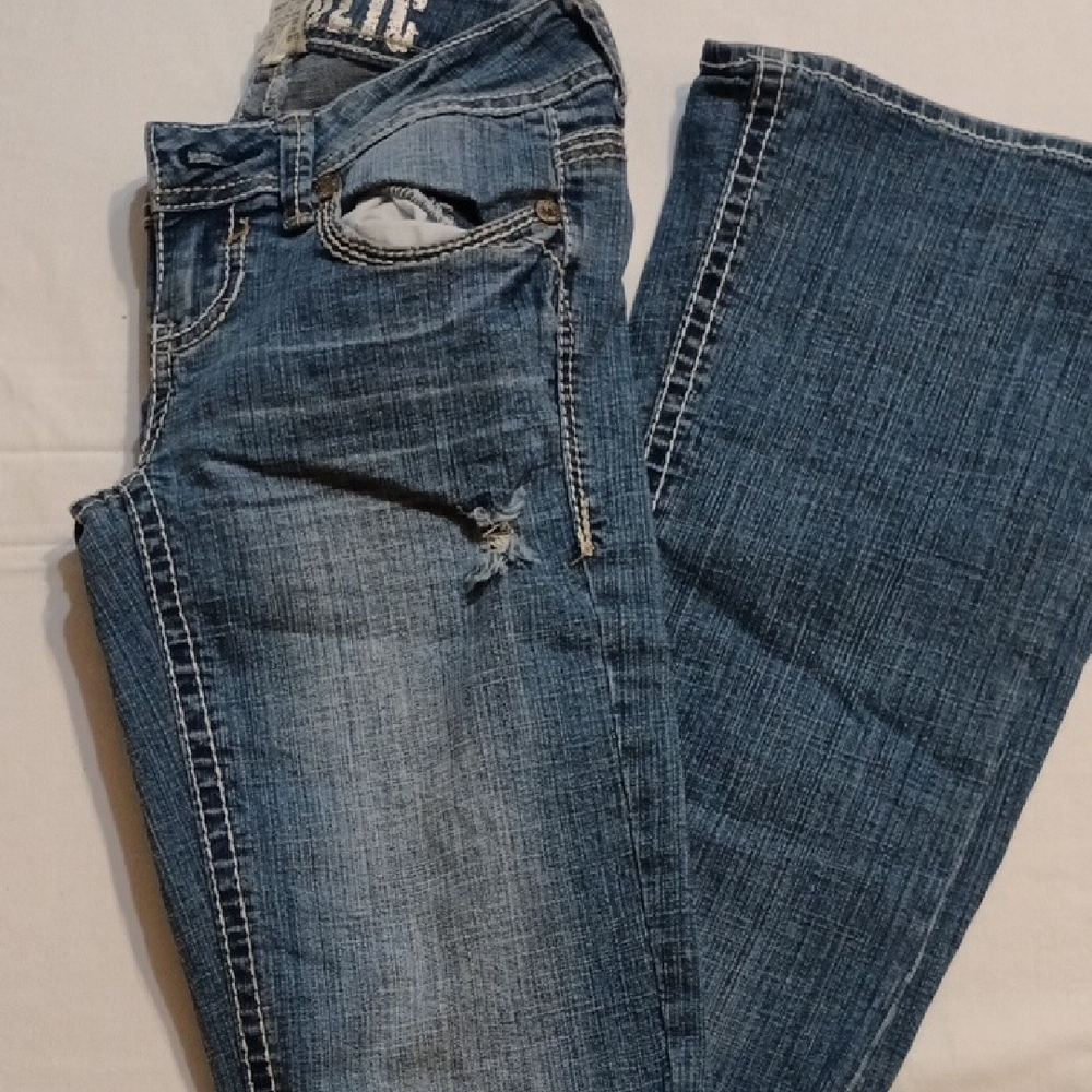 Hydraulic Dark Blue Straight Leg Women Jeans